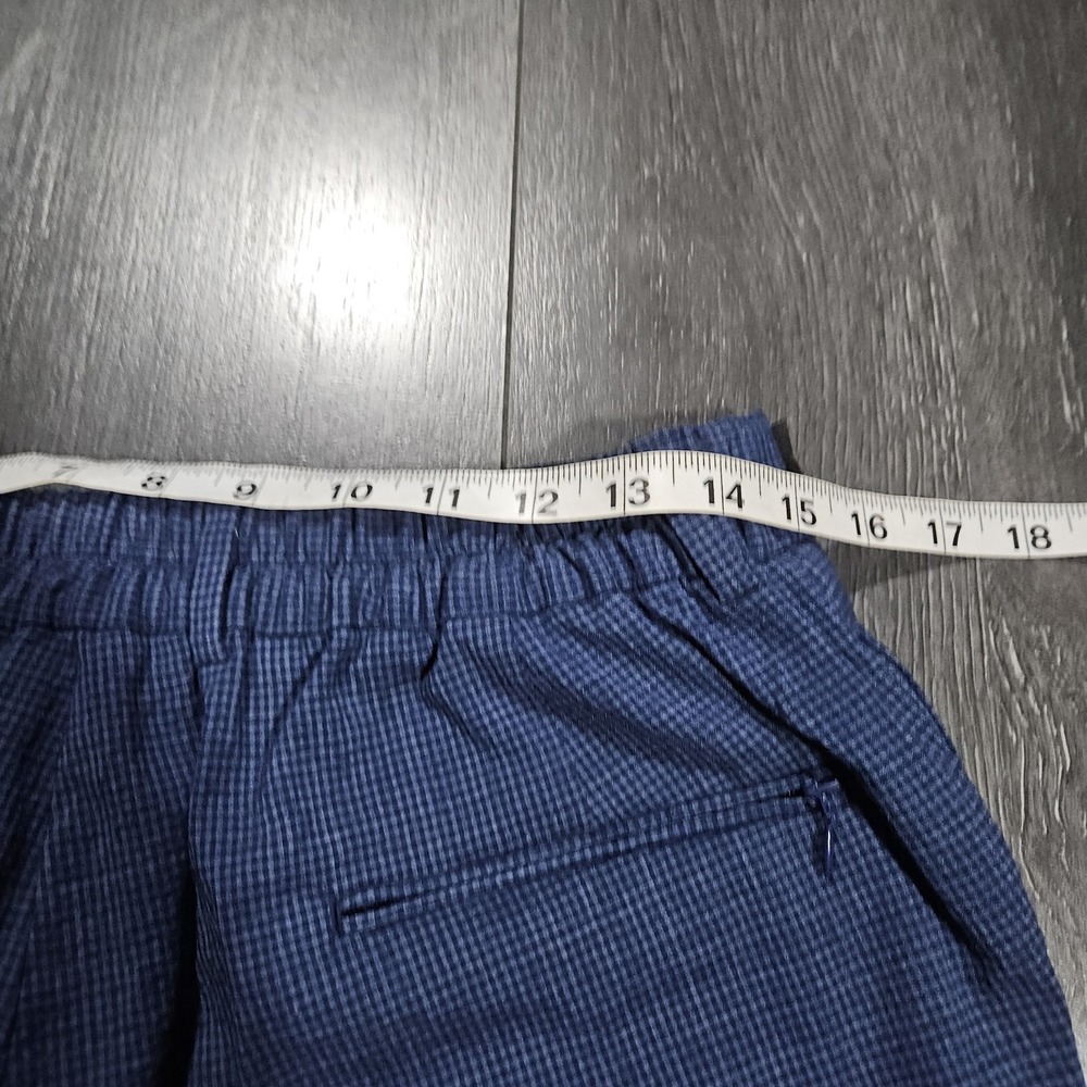 Ted Baker London Jem Pant Men 34x32 Blue Wool Blend Micro Check Elastic Waist - Picture 8 of 9